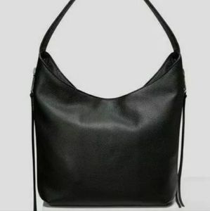 Rebecca Minkoff Medium Bryn Double Zip Black Leather Hobo Women's Handbag - New